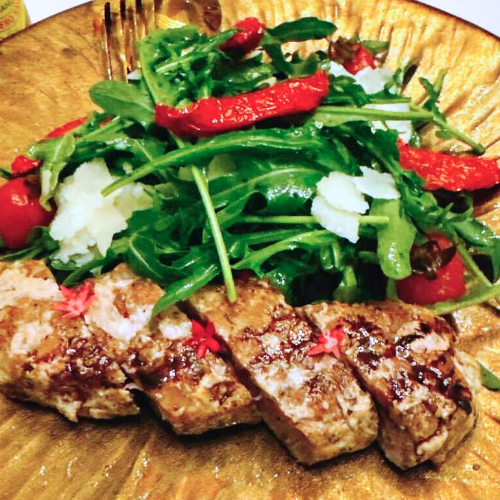 RUCOLA-SALAD-_-GRILLED-ITALIAN-SAUSAGE
